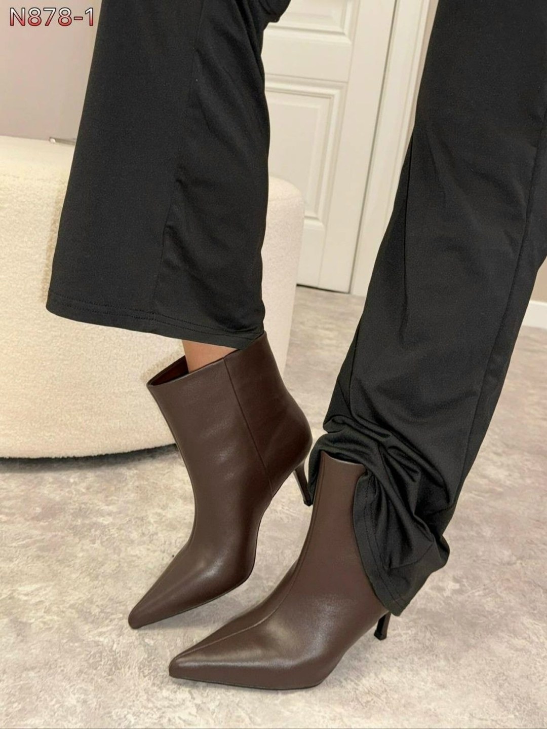 ботильоны женские,ботильоны,коричневые ботильоны,женские ботильоны с острым носком,ботильоны tendance