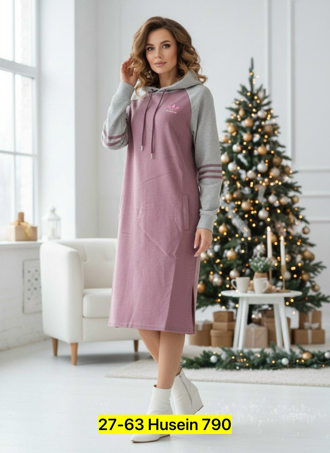 платье женская,платье с капюшоном,платье толстовка,теплое платье,трикотажное платье