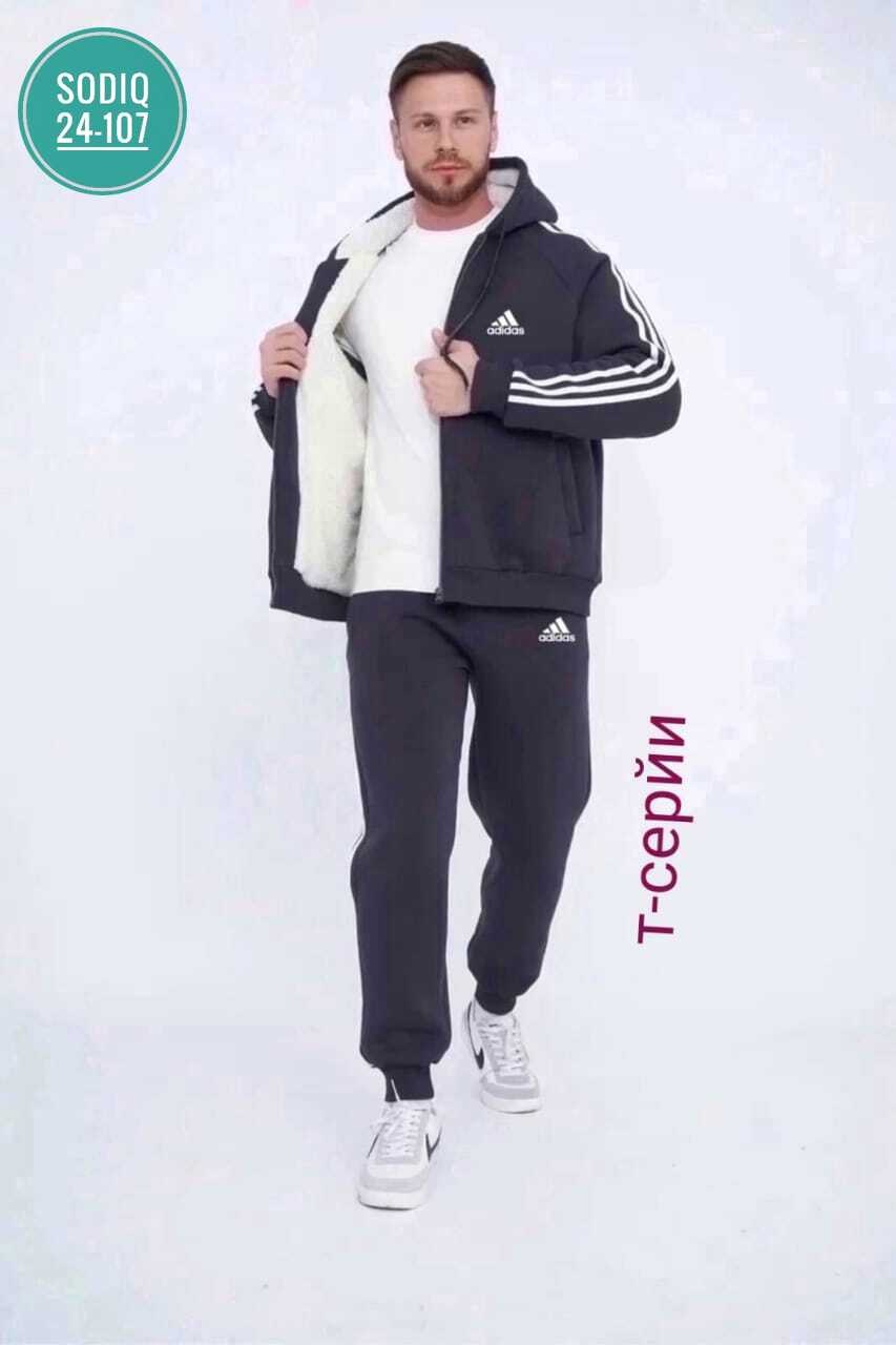 костюм спортивный зимний,спортивные костюм,тёплый костюм адидас мужскоц,костюм адидас мужской серый 2025,спортивный костюм мужской на флис