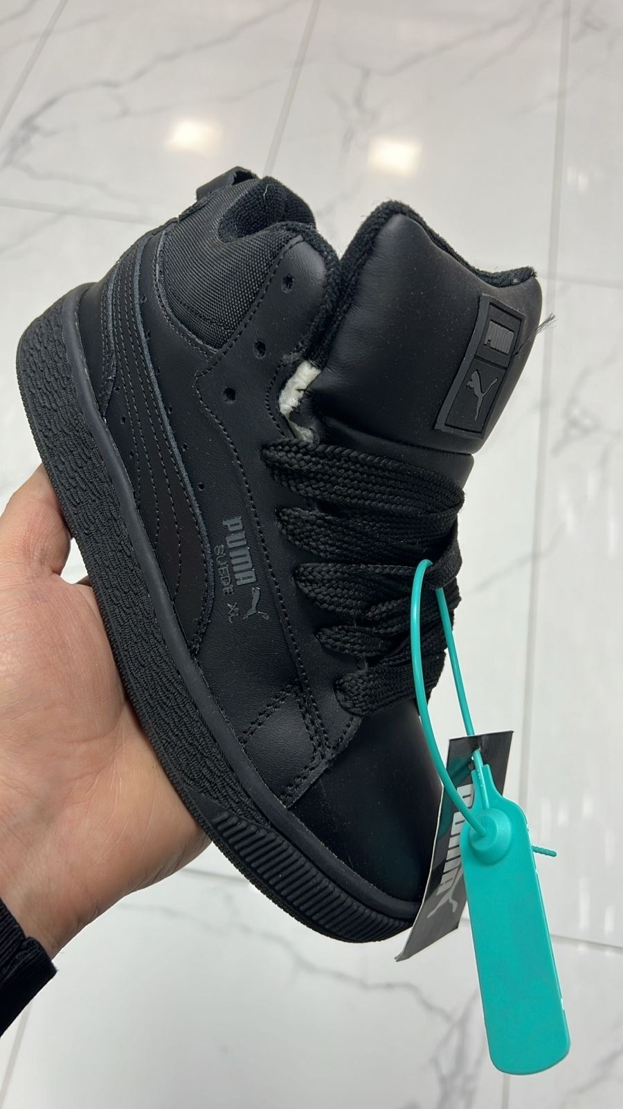 кроссовки черные мужские зимние puma suede xl,зимние кроссовки puma,кроссовки зимние puma suede "black/white",зимние мужские и женские кроссовки puma,кроссовки puma