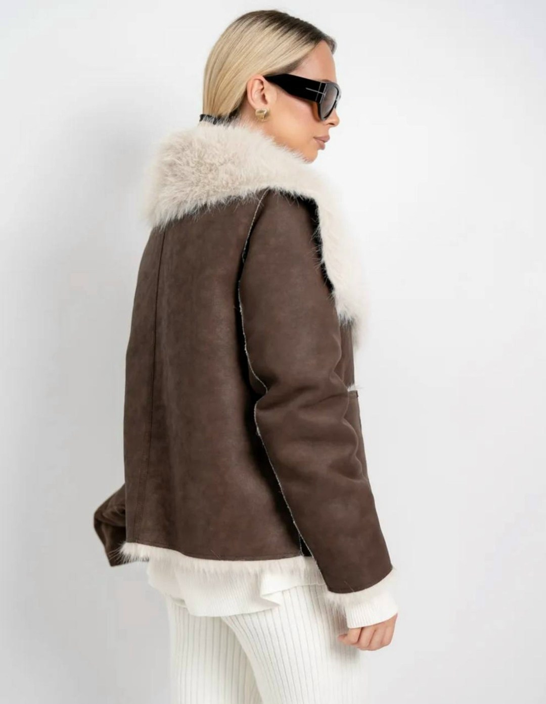 двусторонняя дубленка,женская дублёнка,дубленка,стильная дубленка,короткая дубленка