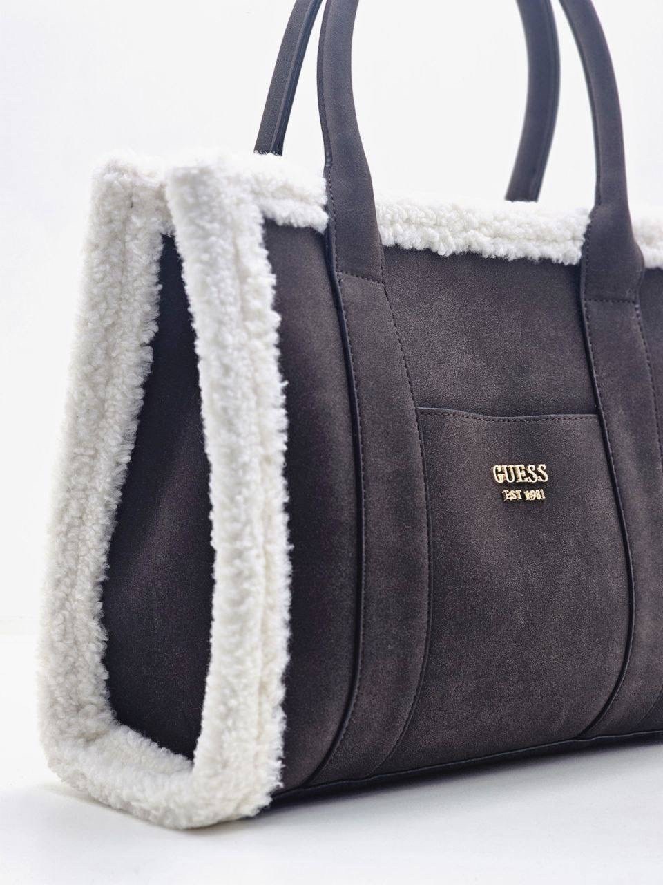 сумка женская guess с мехом,сумка женская с мехом натуральная,сумки с мехом,сумка меховая,меховая сумка женская