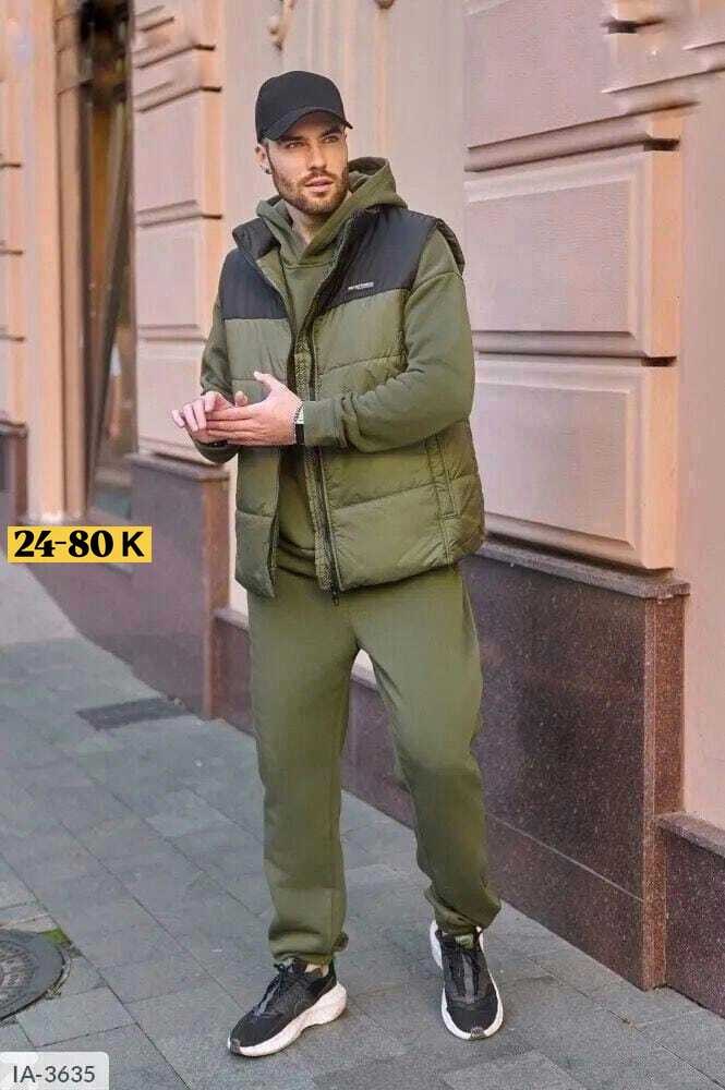 спортивный костюм тройка с жилеткой,мужские спортивные костюмы,костюм на флисе,мужская спортивная одежда,жилетка на синтепоне