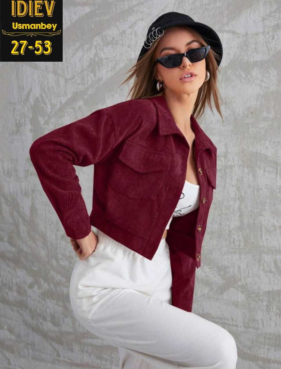 вельветовая куртка,женская вельветовая куртка,фиолетовая вельветовая куртка,женские вельветовые укороченные куртки,повседневная куртка