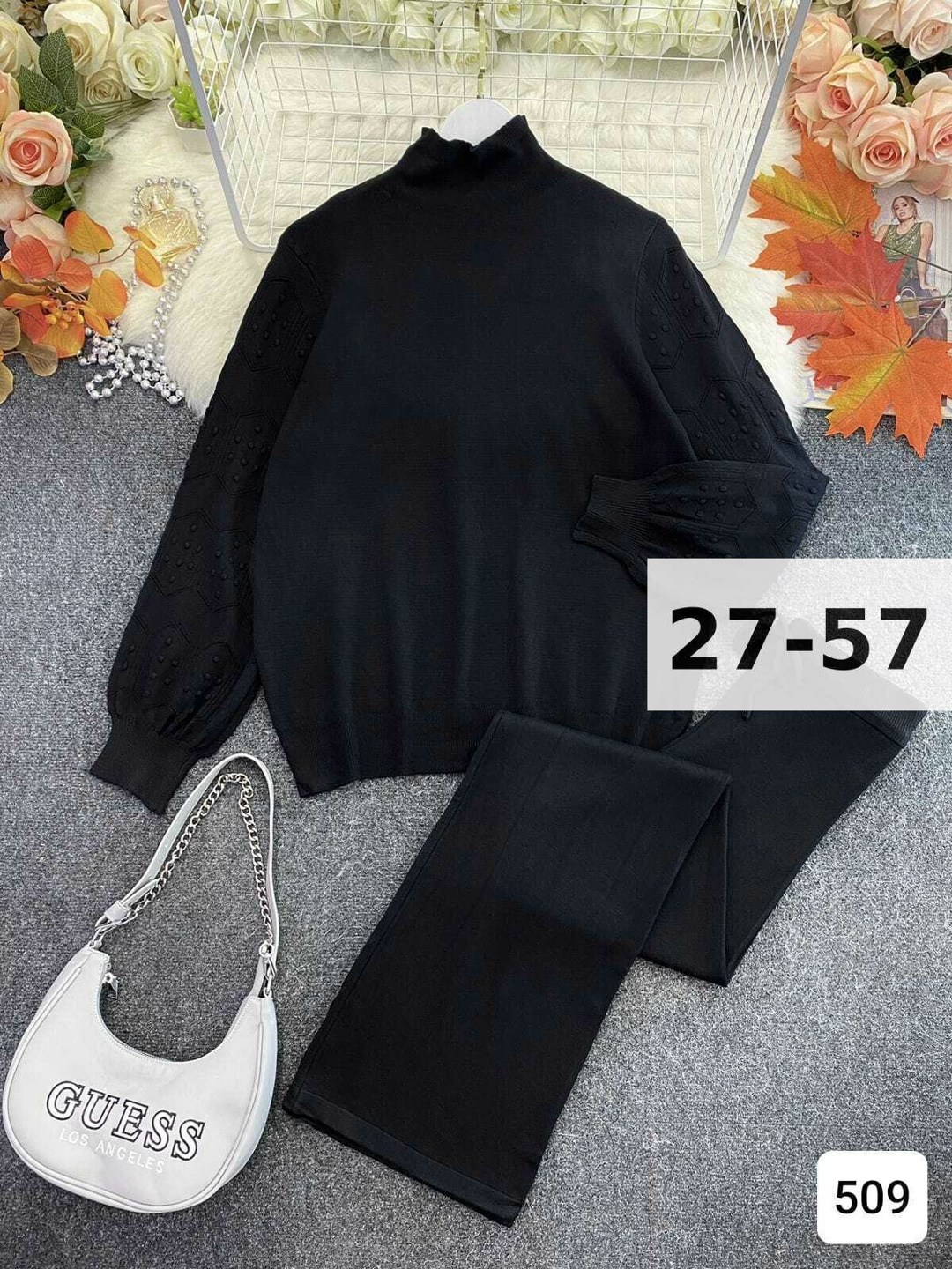 костюм женский кофта и штаны one size 42-48 арт. 1549637,костюм двойка кашемир,трикотажные костюмы,женские костюмы,костюм с брюками