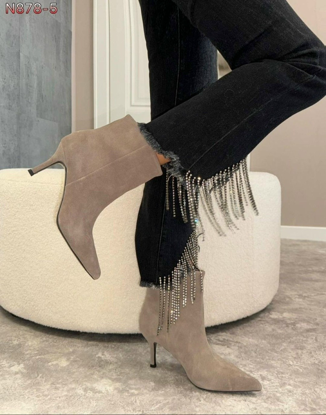 замшевые ботильоны,женские ботильоны,женские ботильоны с острым носком,,модные ботильоны