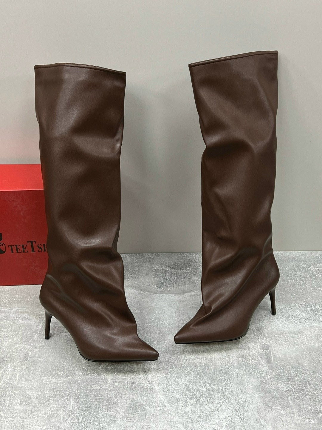 женские сапоги до колена с острым носком на высоком каблуке,сапоги донна бализа,женские сапоги,женские ботфорты с кожаной подкладкой черные сапоги на шпильке,шикарные сапоги