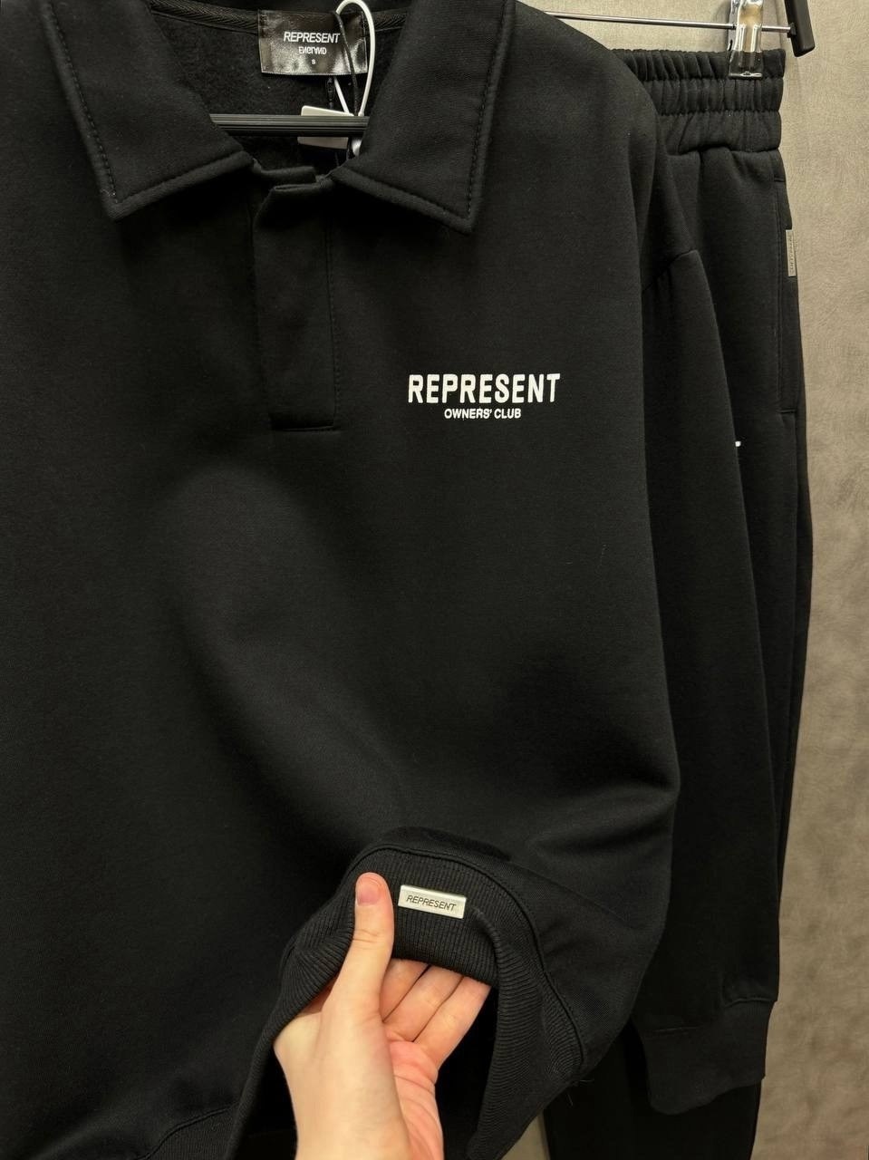 мужская кофта,свитшот represent,поло свитшот,мужские свитшоты,толстовка поло