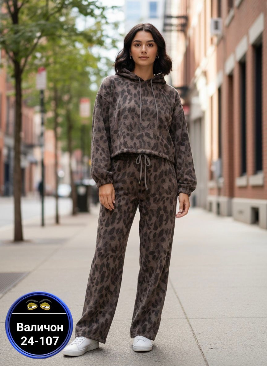женский спортивный костюм с леопардовым принтом,спортивный костюм с леопардовым принтом mix moda,спортивный костюм теплый брючный леопардовый majiko,спортивный костюм теплый осенний леопардовый majiko