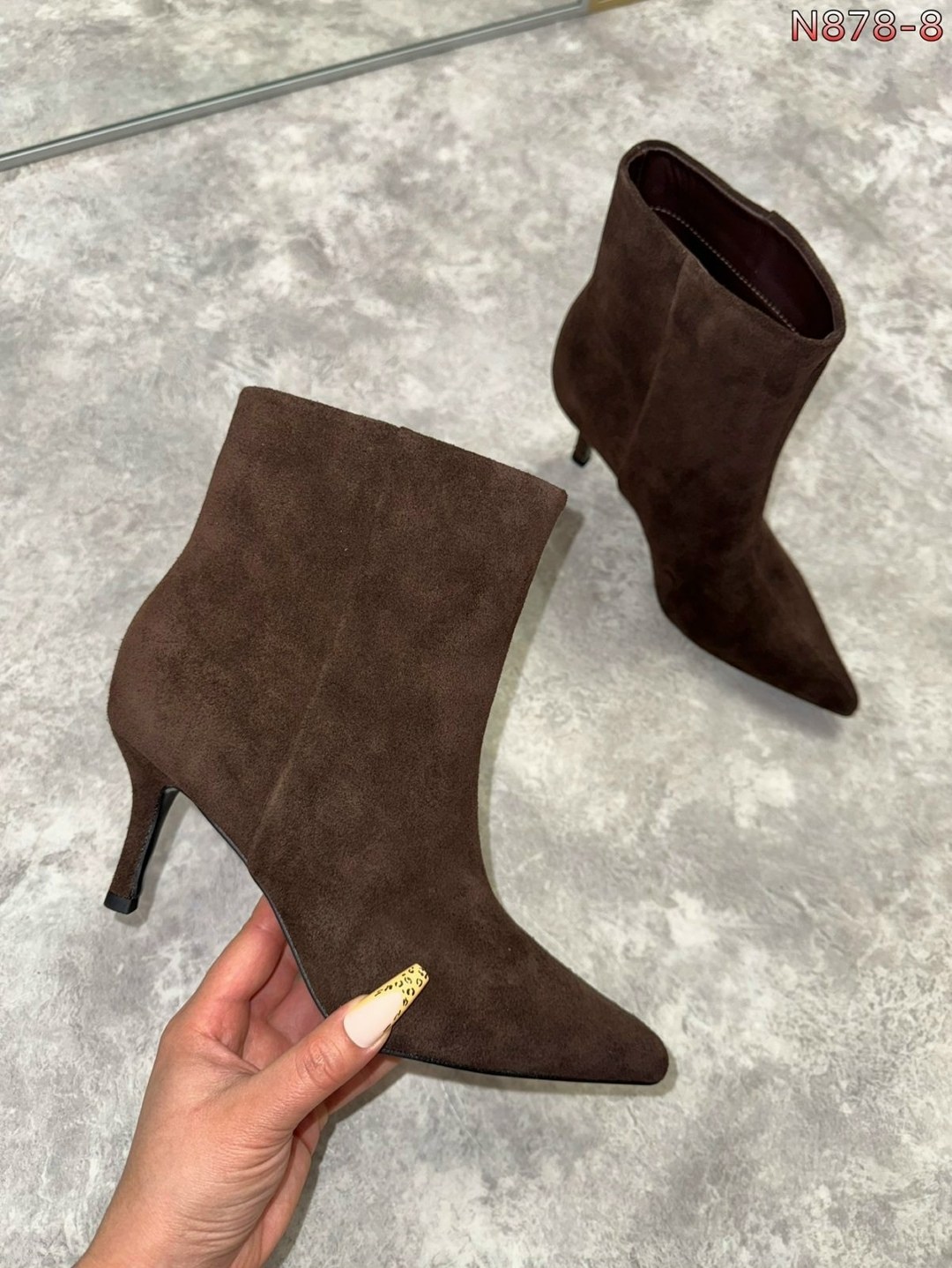 ботильоны женские,ботильоны,коричневые ботильоны,женские ботильоны с острым носком,ботильоны tendance