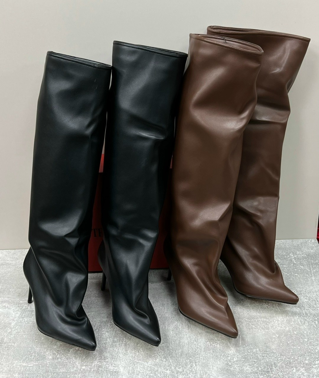 женские сапоги до колена с острым носком на высоком каблуке,сапоги донна бализа,женские сапоги,женские ботфорты с кожаной подкладкой черные сапоги на шпильке,шикарные сапоги
