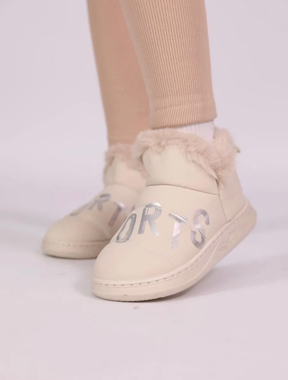 угги зимние дутики короткие emelina shop цвет бежевый, молочный,,дутики,угги зимние дутики короткие emelina shop, женская