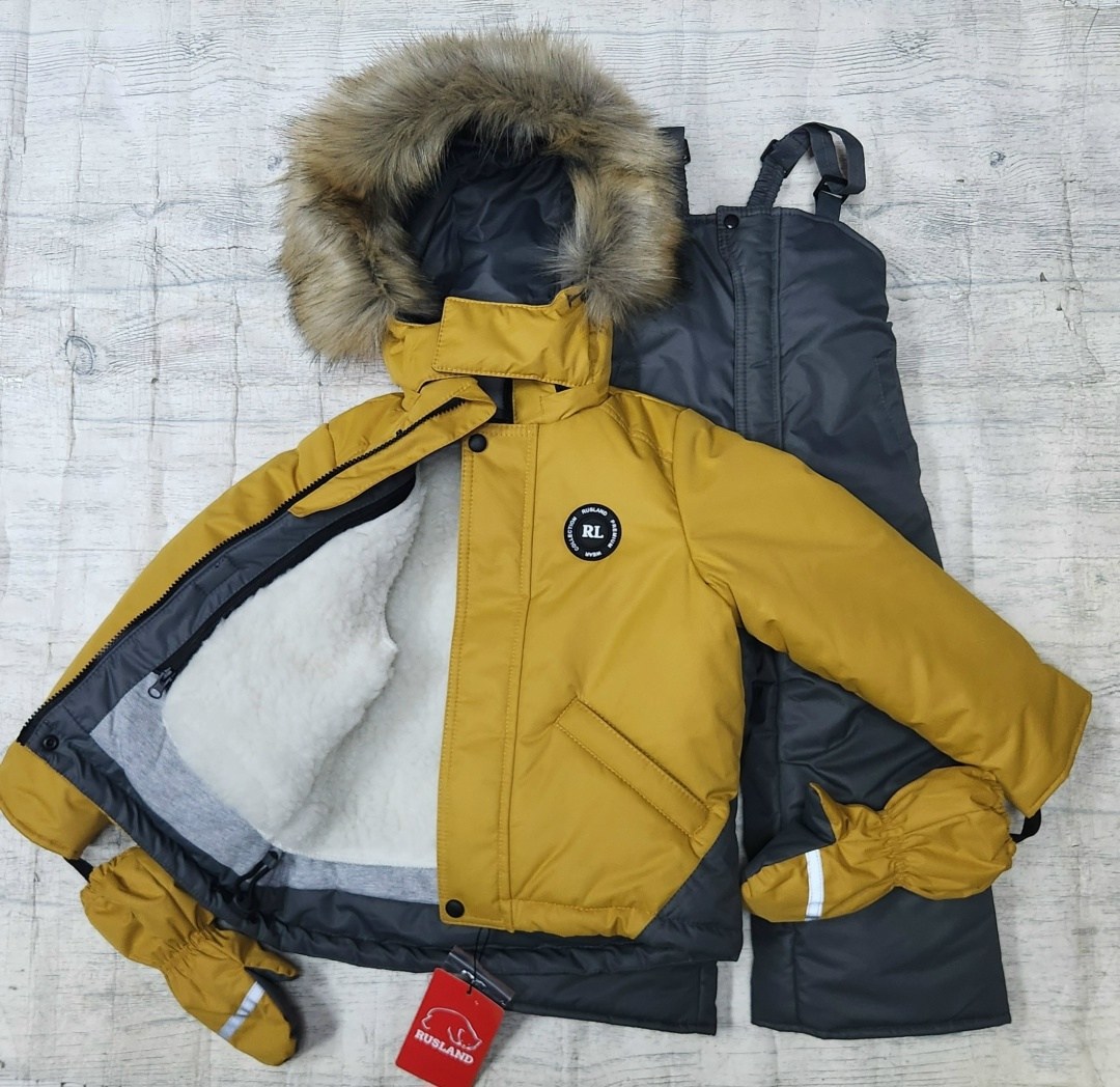 зимний костюм для мальчика,костюм зимний,комплект верхней одежды rusland,детские комплекты,детский зимний костюм