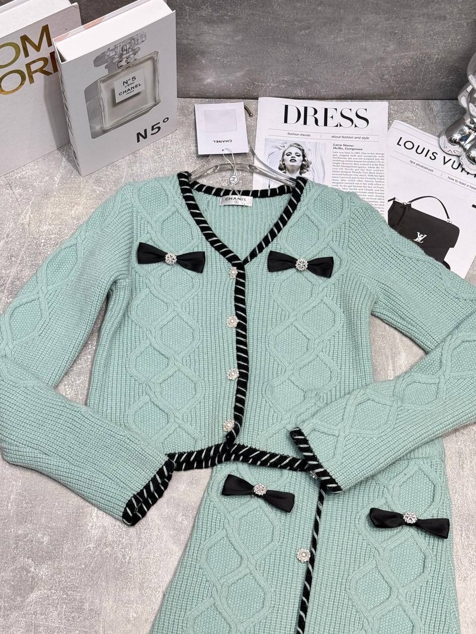 женский комплект с юбкой,вязаные кардиганы,жакет и юбка,твидовый костюм,комплект с юбкой