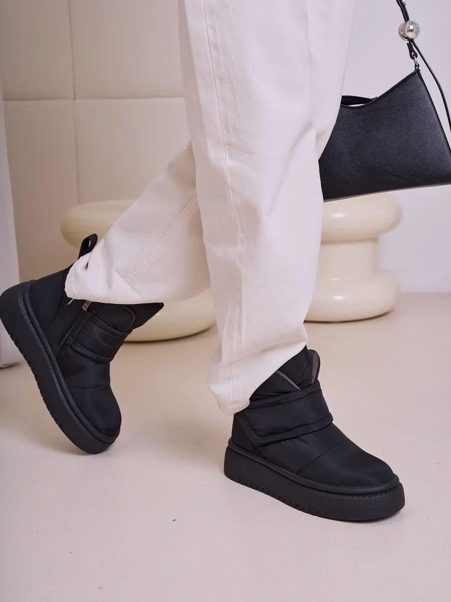 ,дутики женские,дутики зимние женские,дутики зимние с мехом непромокаемые e.moda цвет черный,дутики зимние с мехом непромокаемые e.moda 104808347