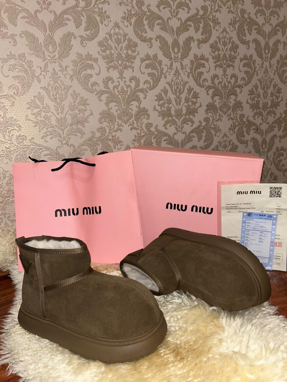 зимние женские угги miu miu,ботинки miu miu,,женские угги,женские угги ugg желто-коричневый