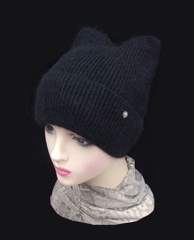 шапка с кошачьими ушками,шапка-кошка с ушками,женские шапки с ушками,шапка с кошачьими ушками вязаная,шапка с ушками-кошка вязаная