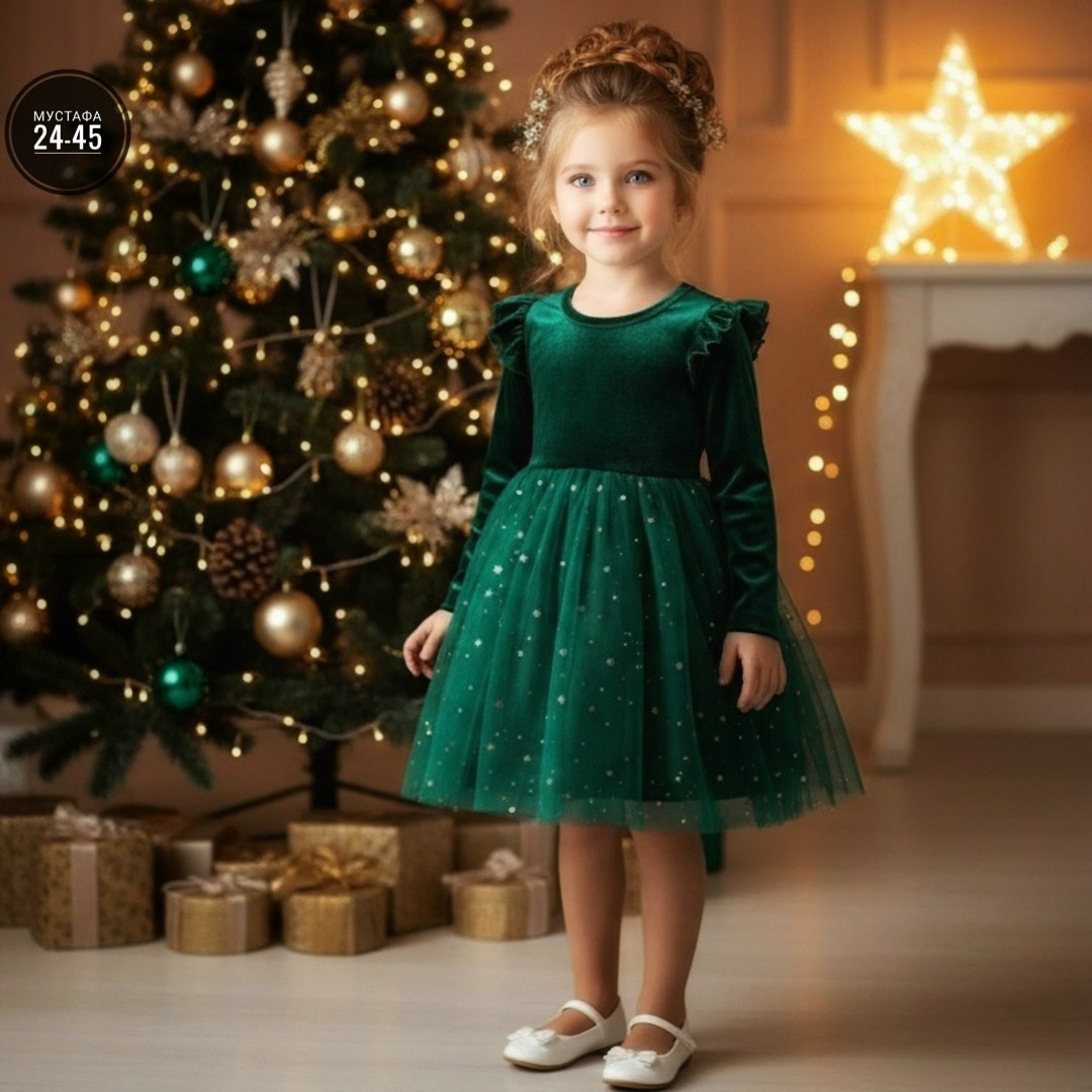платье для девочки,новогоднее платье,изумрудное платье для девочки,платье принцессы,платье детское на нг