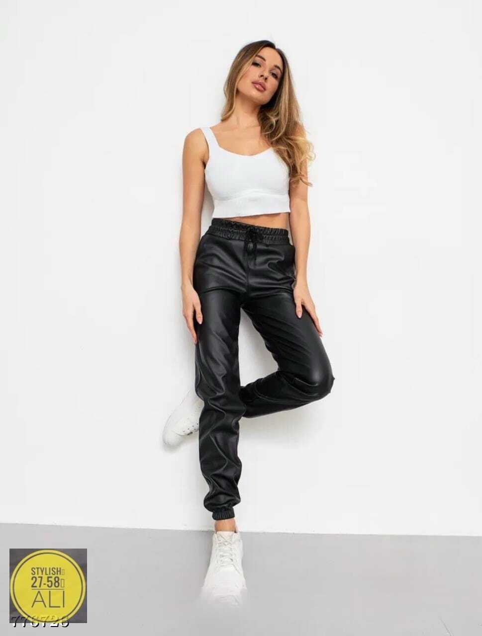 брюки кожаные джоггеры утепленные fatya,брюки кожаные джоггеры fatya,брюки кожаные,брюки кожаные джоггеры,штаны кожаные