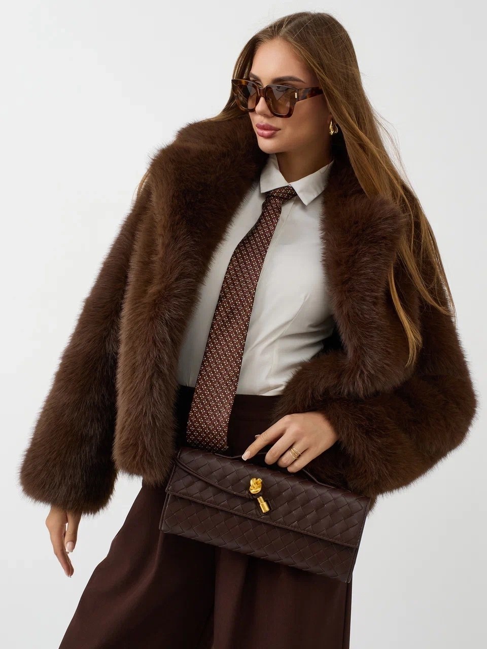 шуба коричневая,шубка укороченная,шуба из искусственного меха,шуба искусственная,шубка