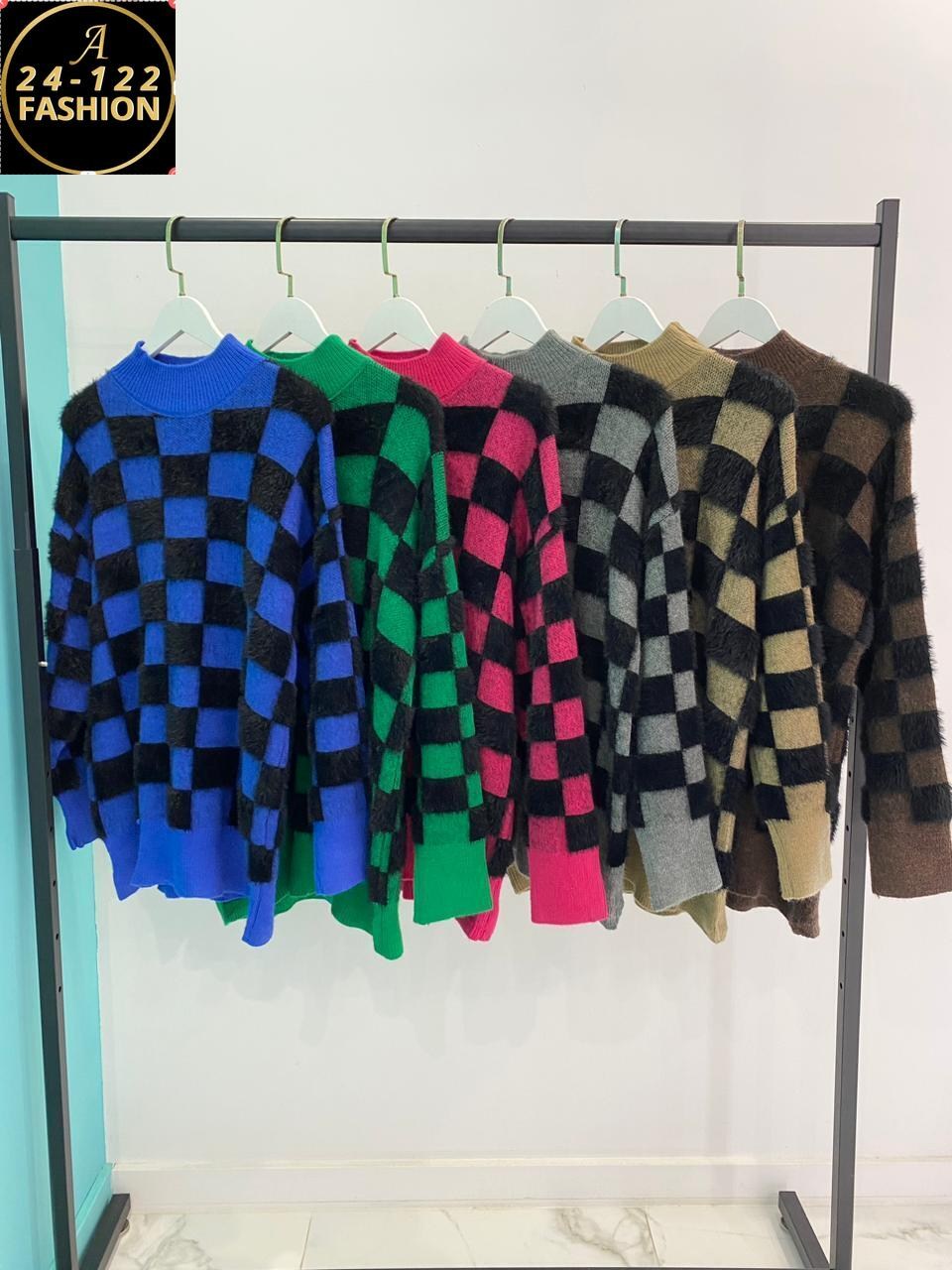 свитера женские,свитер модный,женская кофта,свитер в клетку,стильный свитер