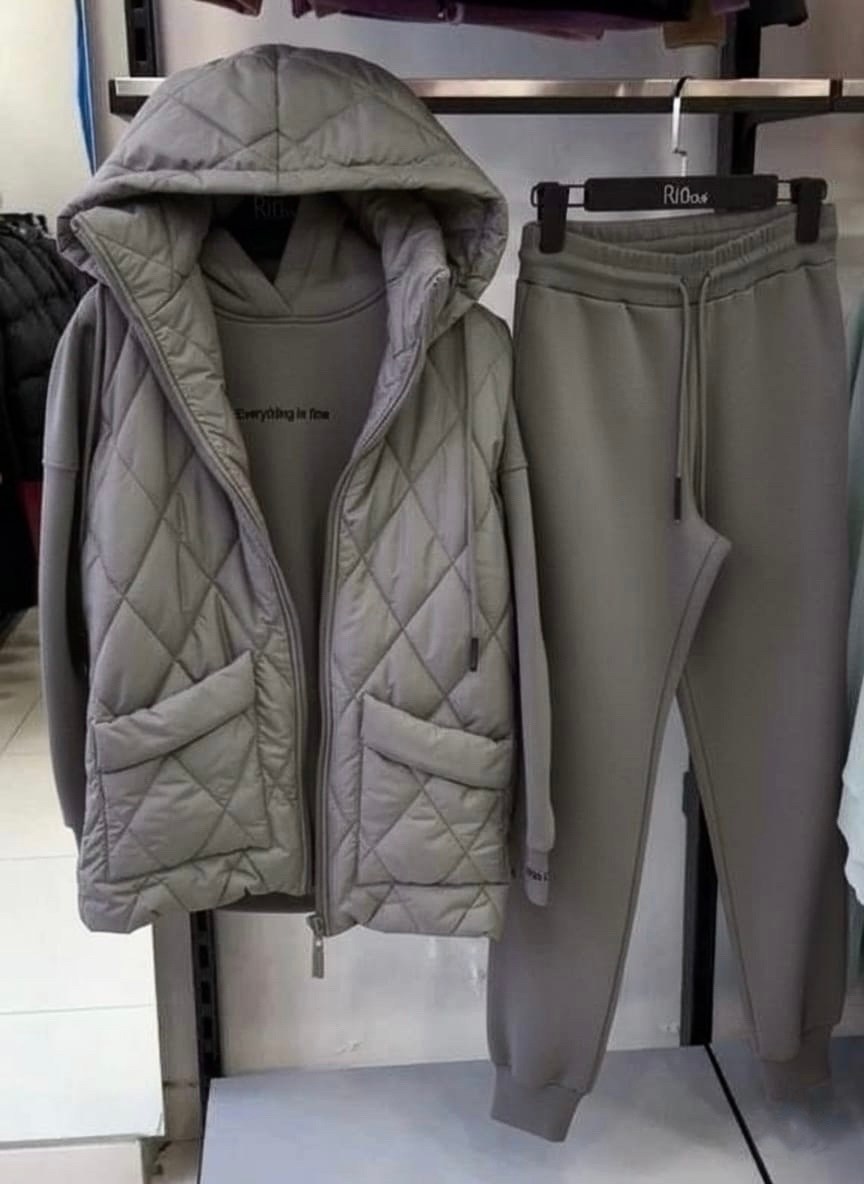 костюм женский тройка,женский спортивный костюм тройка с жилеткой,костюм женский на флисе,жилетка на синтепоне,костюм теплый