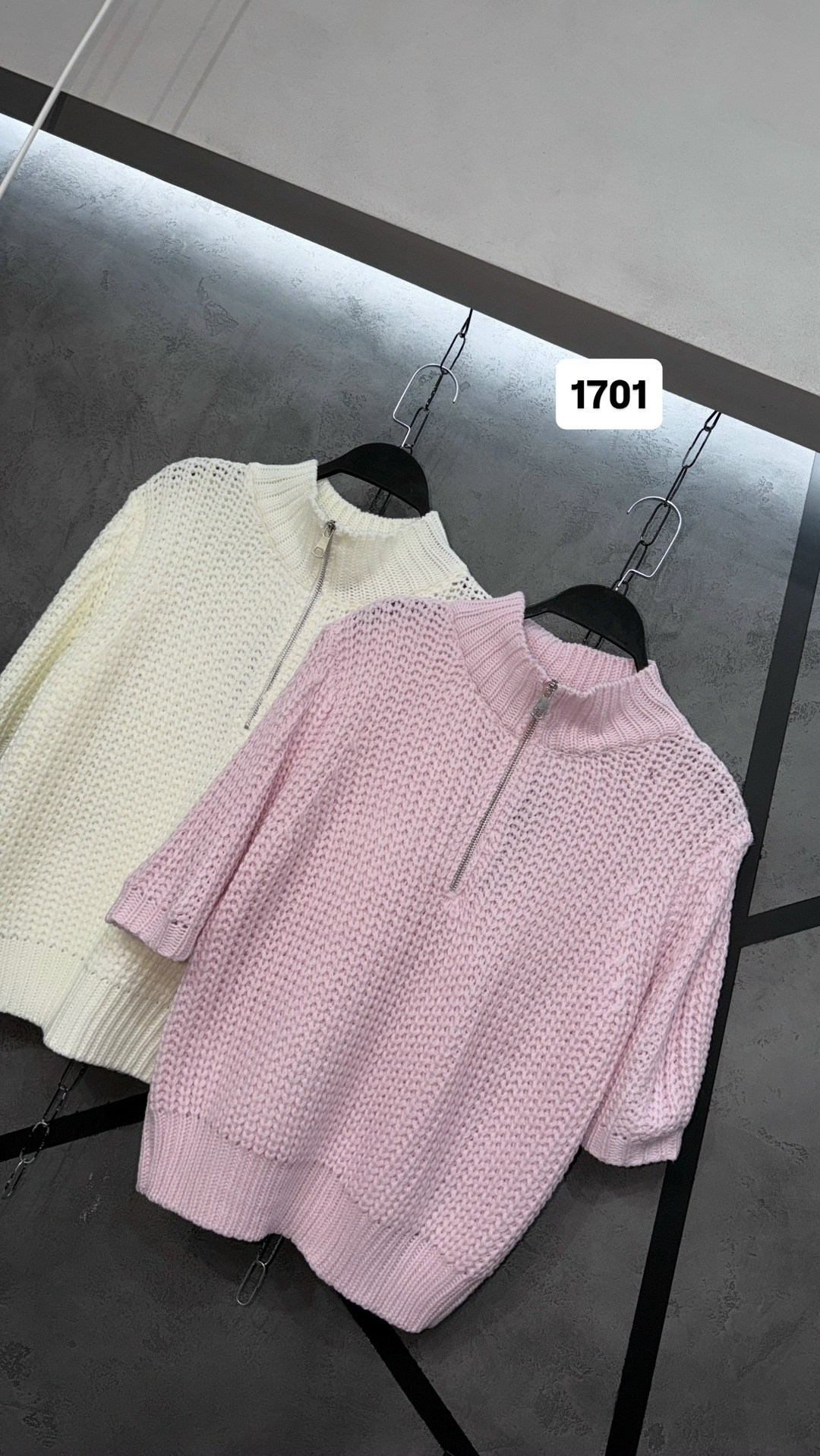 трикотажный джемпер,вязаный свитер,женский свитер,свитер,вязаный джемпер с воротником-стойкой на молнии