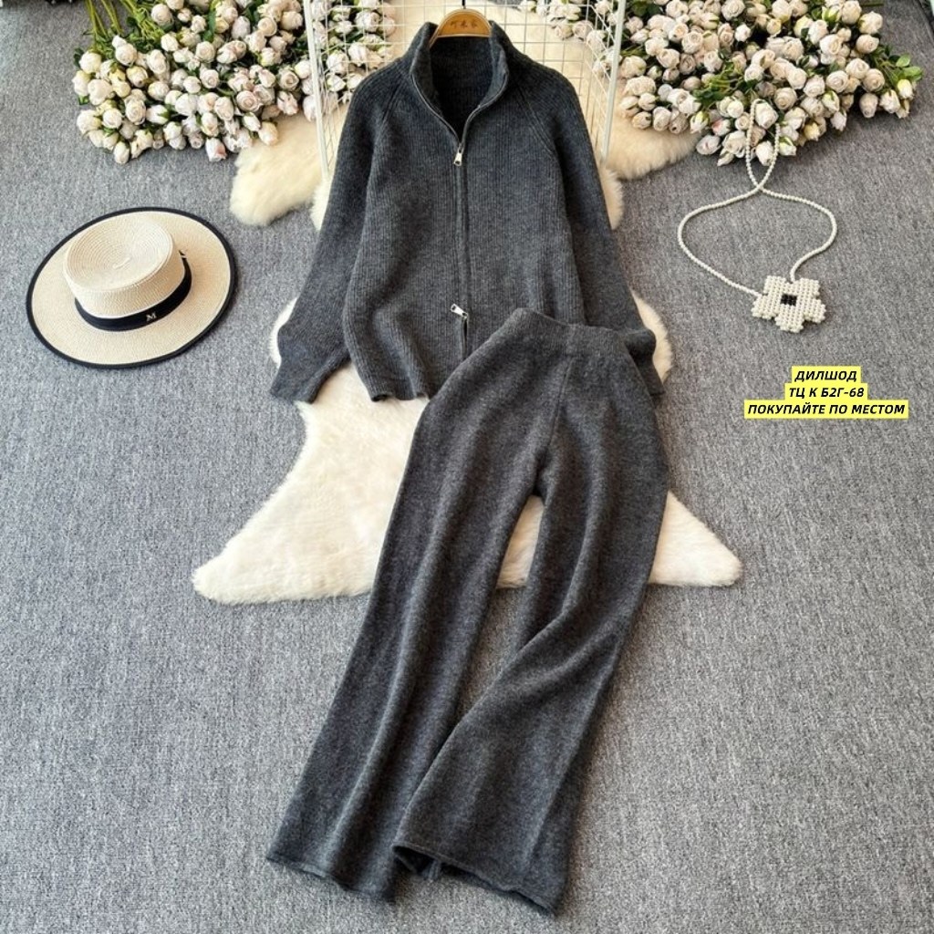 женский трикотажный костюм из двух предметов,кашемировый костюм женский,трикотажные костюмы,кашемировый костюм,костюм с брюками