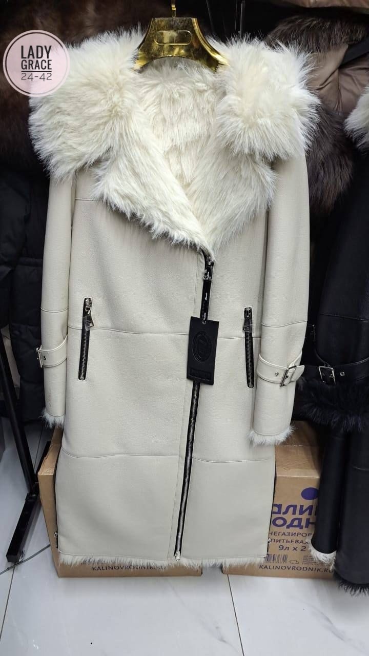 эко дубленка женская,дубленка женская,белая дубленка,дубленка искусственная lesoff,дубленка из овчины snowqueen collection 681318003