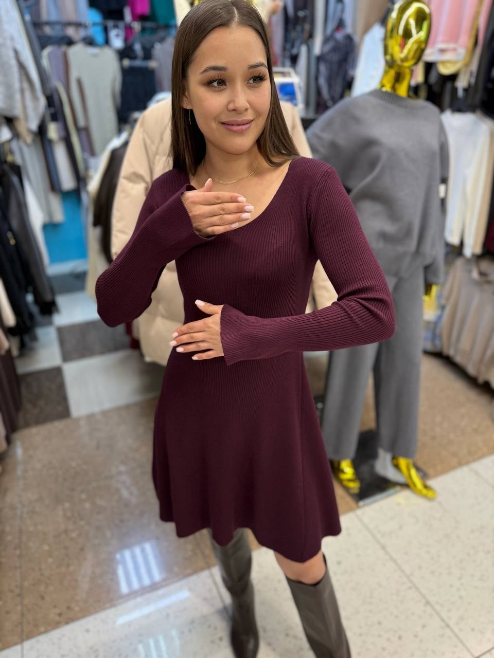 вязаное платье,стильное платье,женское платье,платье,трикотажные платья для женщин