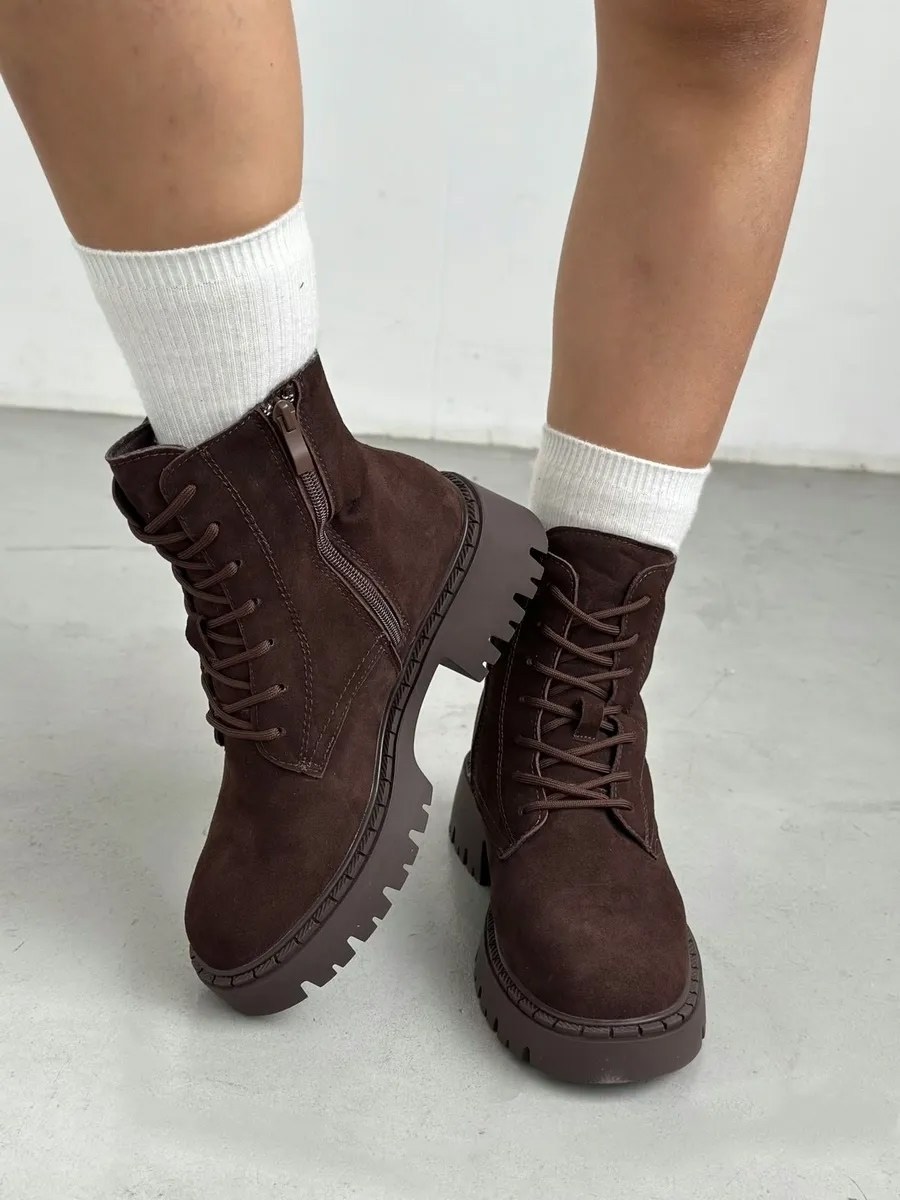 ,ботинки демисезонные натуральная замша на шнуровке reversal,ботинки женские,ботинки из натуральной замши,зимние ботинки высокие на платформе натуральная кожа теплые obba 171748818