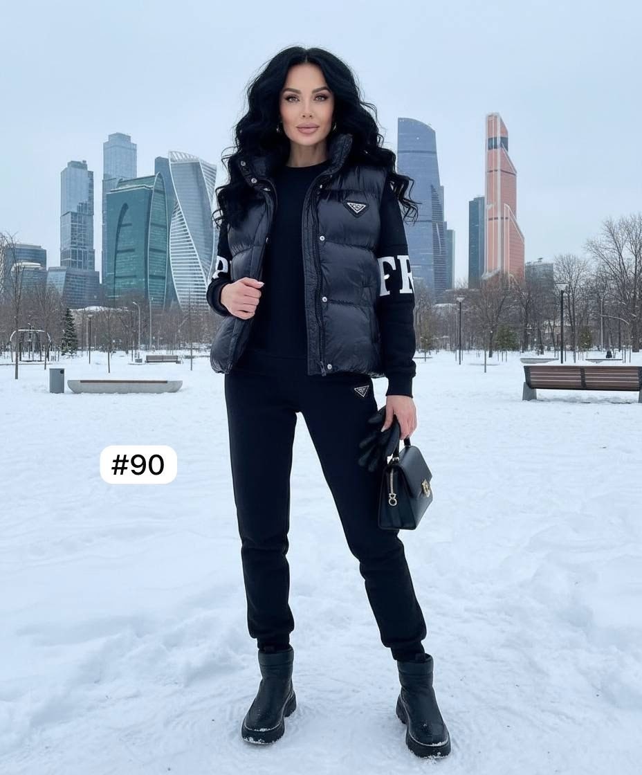 костюм тройка с курткой black&brand,костюм тройка moncler на флисе женский,жилетка женская,женский костюм тройка,костюм тройка moncler
