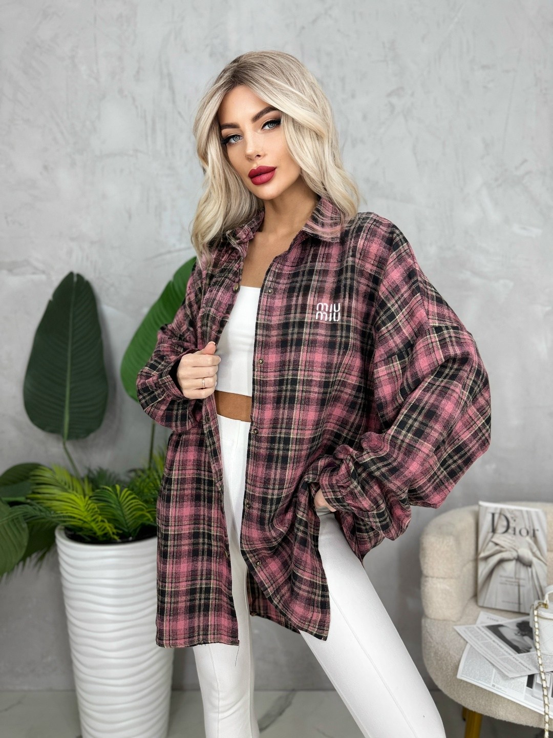 рубашка женская оверсайз в клетку,женская рубашка в клетку,рубашка женская оверсайз удлиненная в клетку,рубашка женская в клетку теплая оверсайз арт. 10620556,рубашка в клетку оверсайз badishka