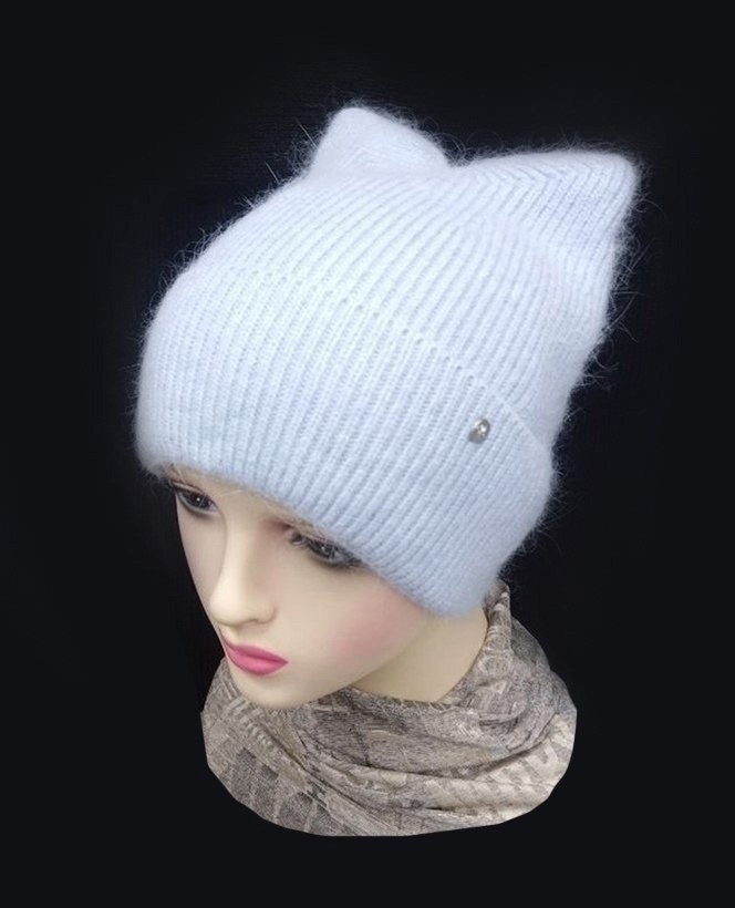 шапка с кошачьими ушками,шапка-кошка с ушками,женские шапки с ушками,шапка с кошачьими ушками вязаная,шапка с ушками-кошка вязаная