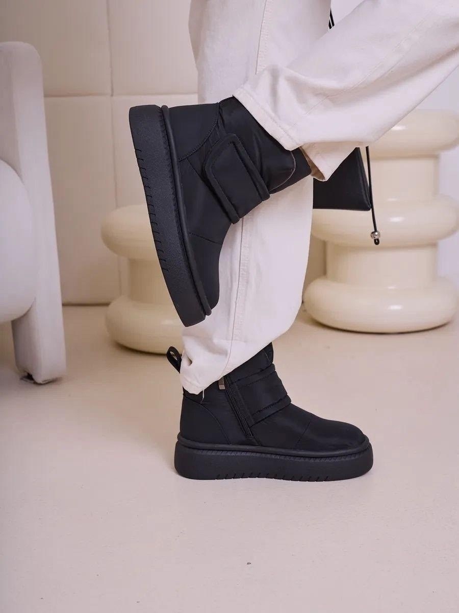 ,дутики женские,дутики зимние женские,дутики зимние с мехом непромокаемые e.moda цвет черный,дутики зимние с мехом непромокаемые e.moda 104808347