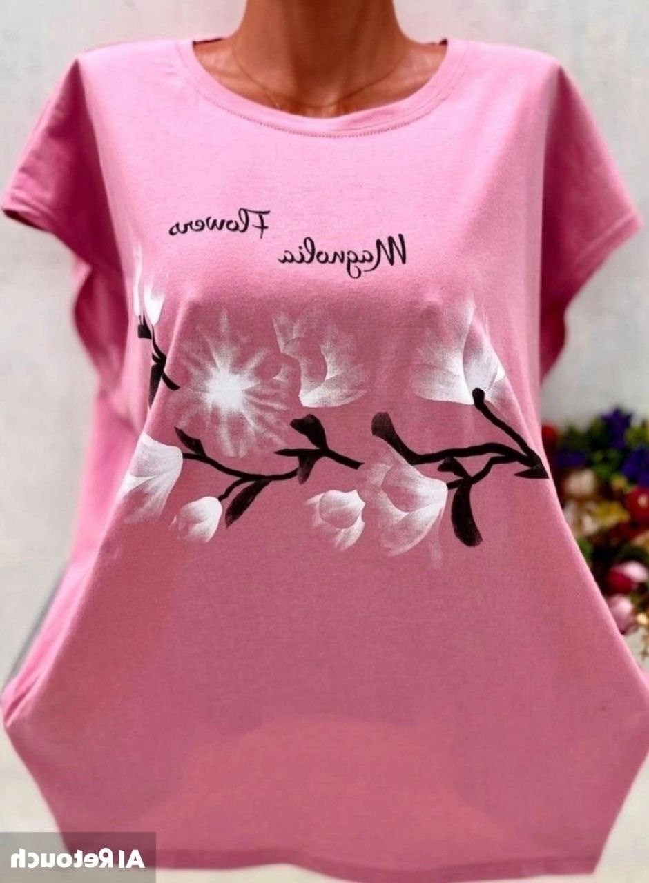 футболка женская,женская футболка больших размеров,женские майки,футболки и майки,розовая футболка