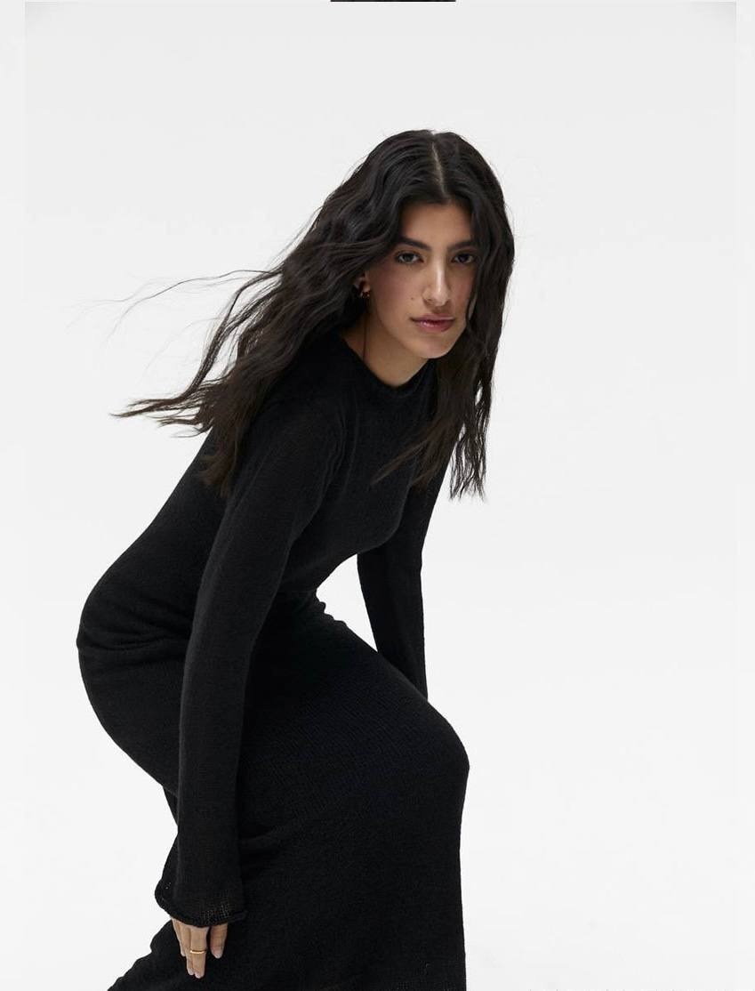 вязаное длинное платье,платье лапша черное,трикотажное платье,длинное платье,трикотажное длинное платье