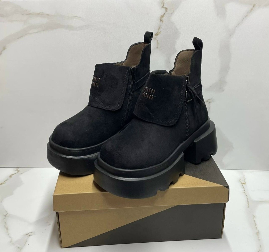 ,ботинки,ботинки женские, женская,ботинки замшевые miu miu