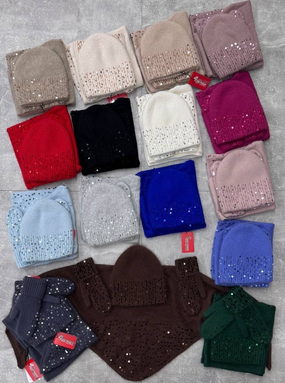 комплект шапки,комплект вязаный,вязаная шапка,вязаная шапка бини,вязаная шапочка