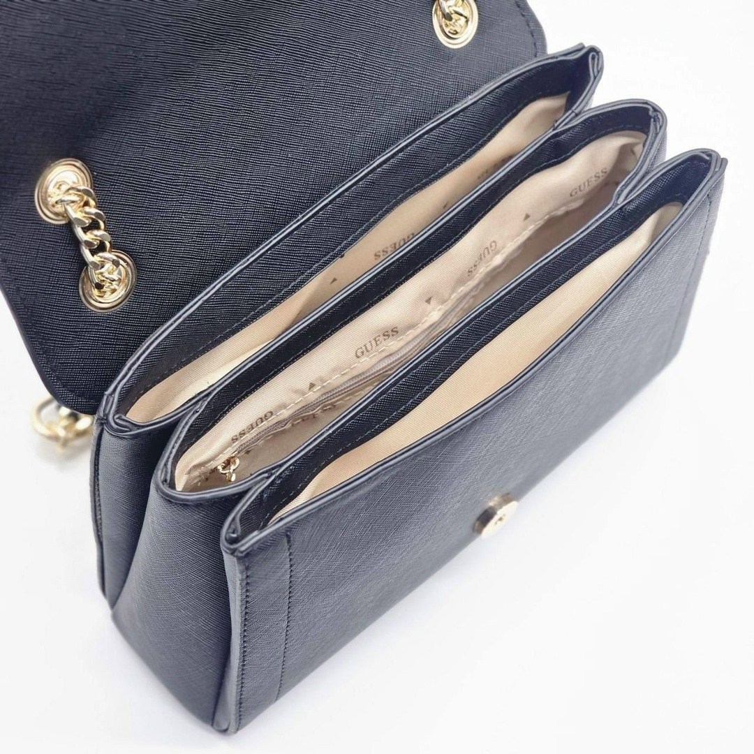 сумка женская через плечо guess,сумка через плечо guess,сумка guess,сумка guess черный,сумка на плечо guess noelle convertible xbody flap hwzg7879210 черный