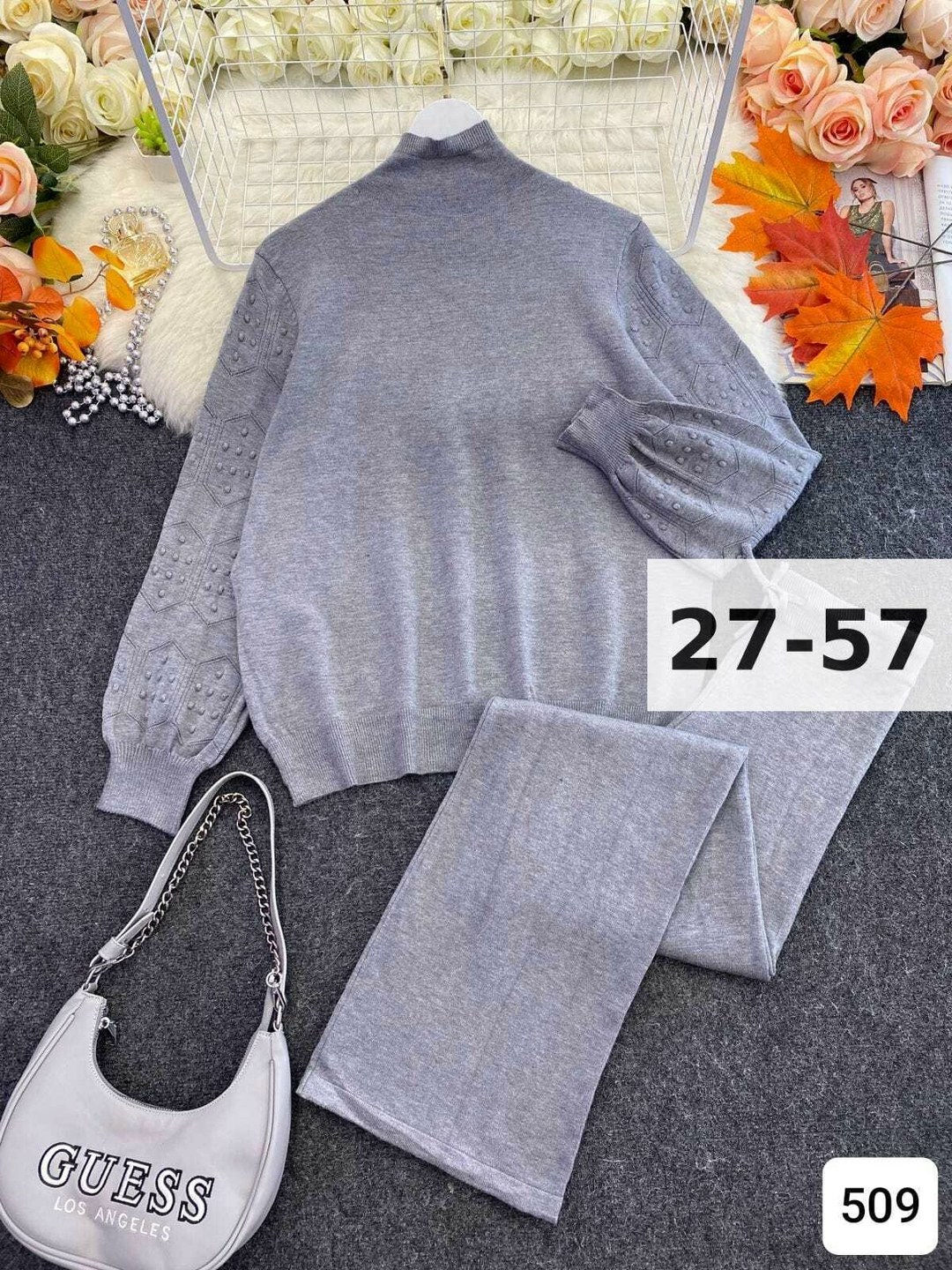 костюм женский кофта и штаны one size 42-48 арт. 1549637,костюм двойка кашемир,трикотажные костюмы,женские костюмы,костюм с брюками