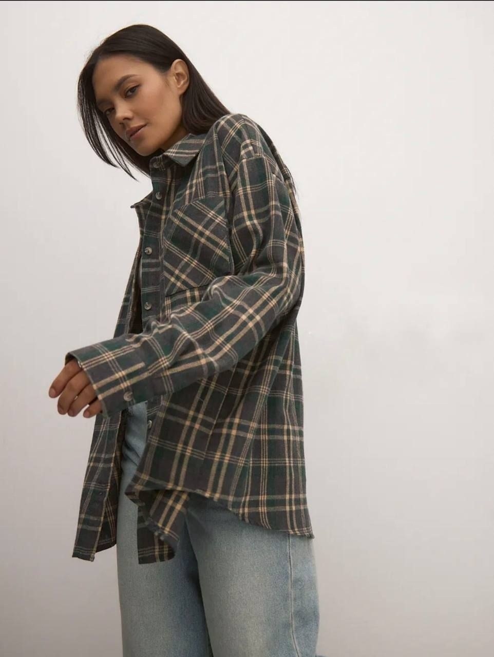 рубашка в клетку,рубашка женская,рубашка в клетку женская оверсайз,рубашка оверсайз в клетку