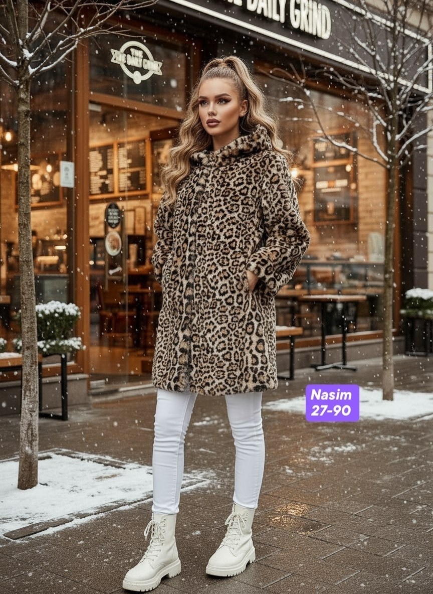 шуба искусственная леопардовая t&a,женское пальто из искусственного меха с леопардовым принтом,женское зимнее пальто из искусственного меха с леопардовым принтом,зимнее пальто с искусственным мехом и