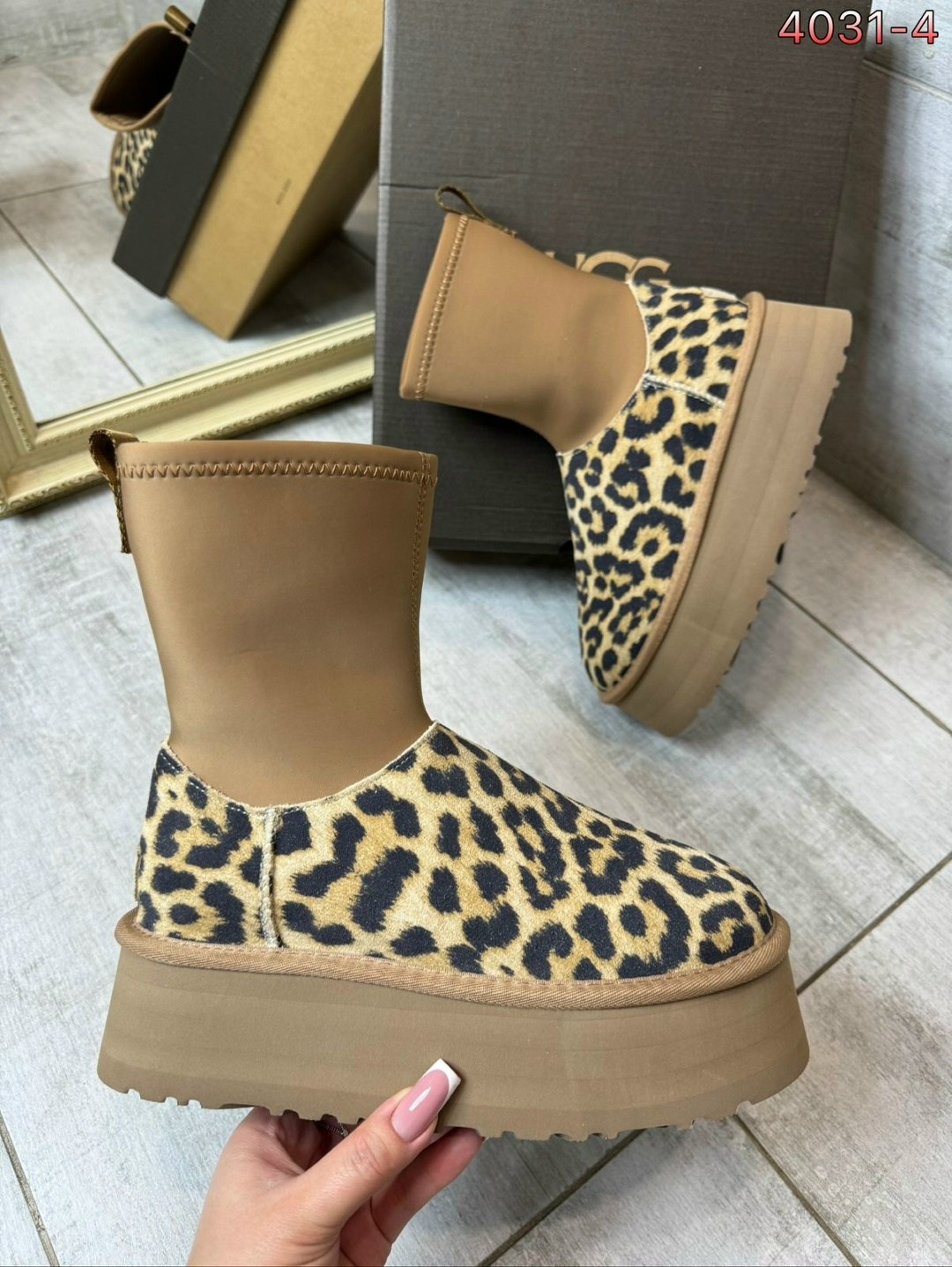 ugg женские угги леопардовые на платформе,угги женские,угги ugg с натуральным мехом premium shoes цвет леопардовый,леопардовые угги,женские зимние угги с леопардовым принтом