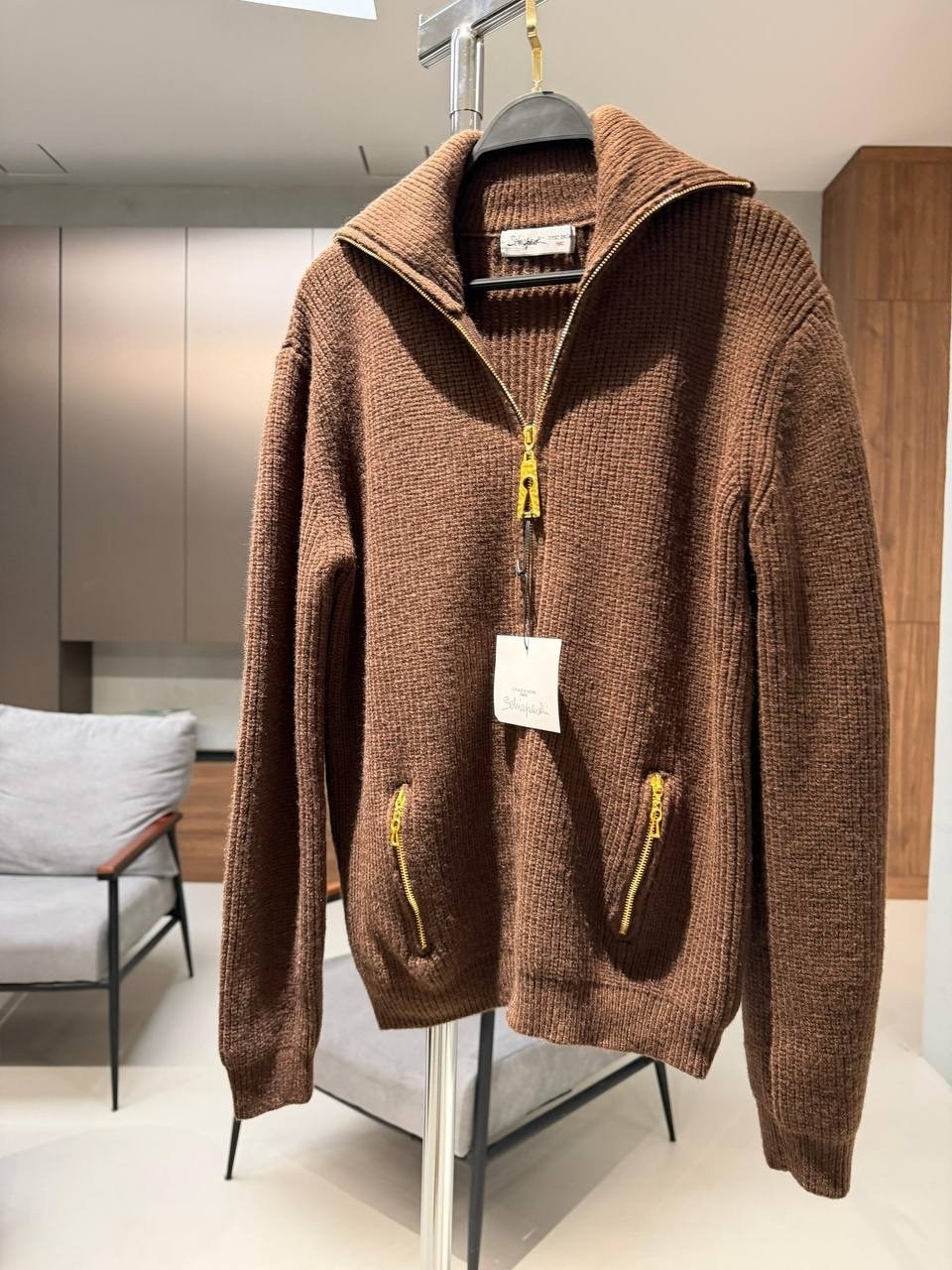 женская кофта,кофта кардиган,коричневый вязаный костюм,кофта на замке,кофта кашемир