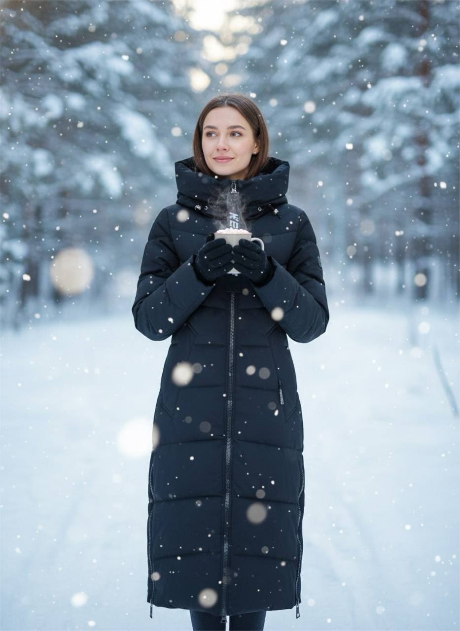 пуховик женский зимний,женский пуховик,пуховик зимний длинный с капюшоном qianshihong,куртка зимняя женская,пуховик