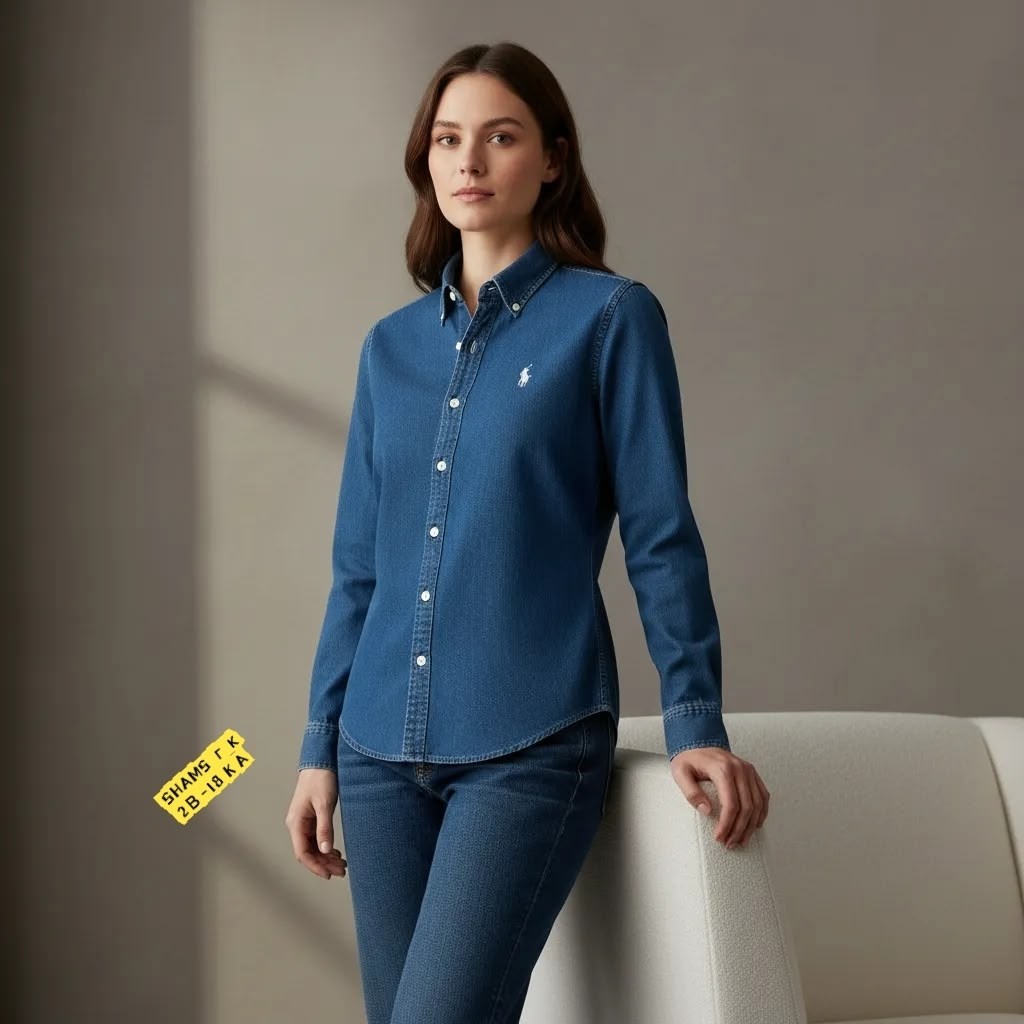 джинсовая рубашка polo ralph lauren,джинсовая рубашка ральф лорен,ральф лорен джинсовая рубашка женская,рубашка с длинным рукавом polo ralph lauren,рубашка polo ralph lauren