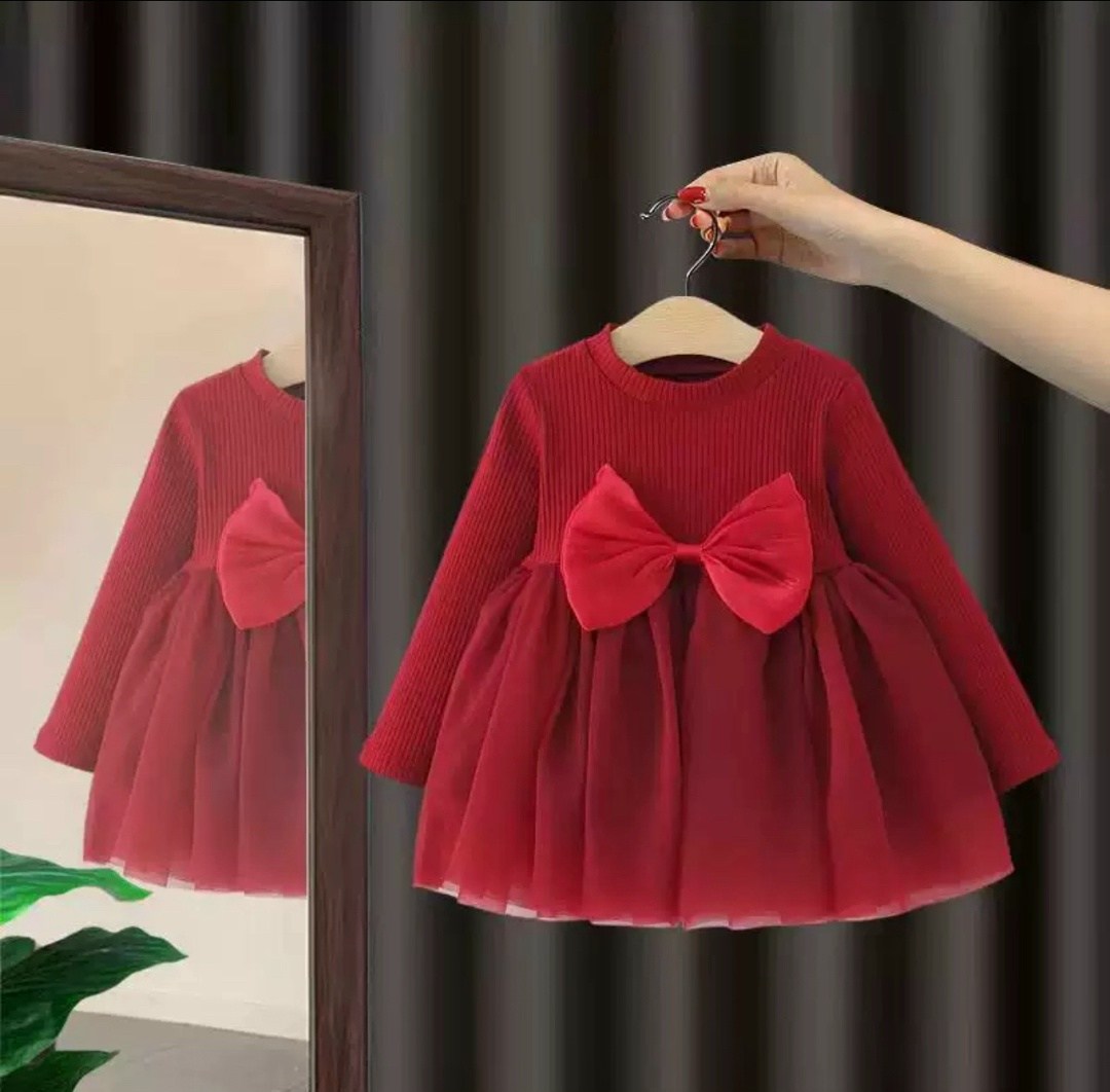 теплое платье для девочки,платье для девочек,детские теплые платья,платье детская,красное платье для девочки