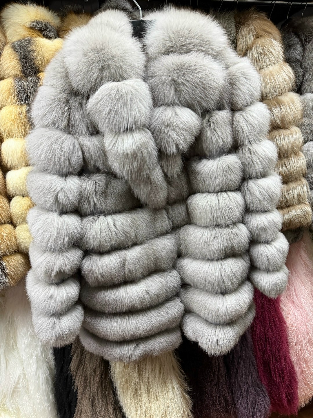 шуба песец трансформер серая,шуба из песца трансформер 4в1 90 см,шуба из песца,шуба песец,шуба трансформер песец короткая