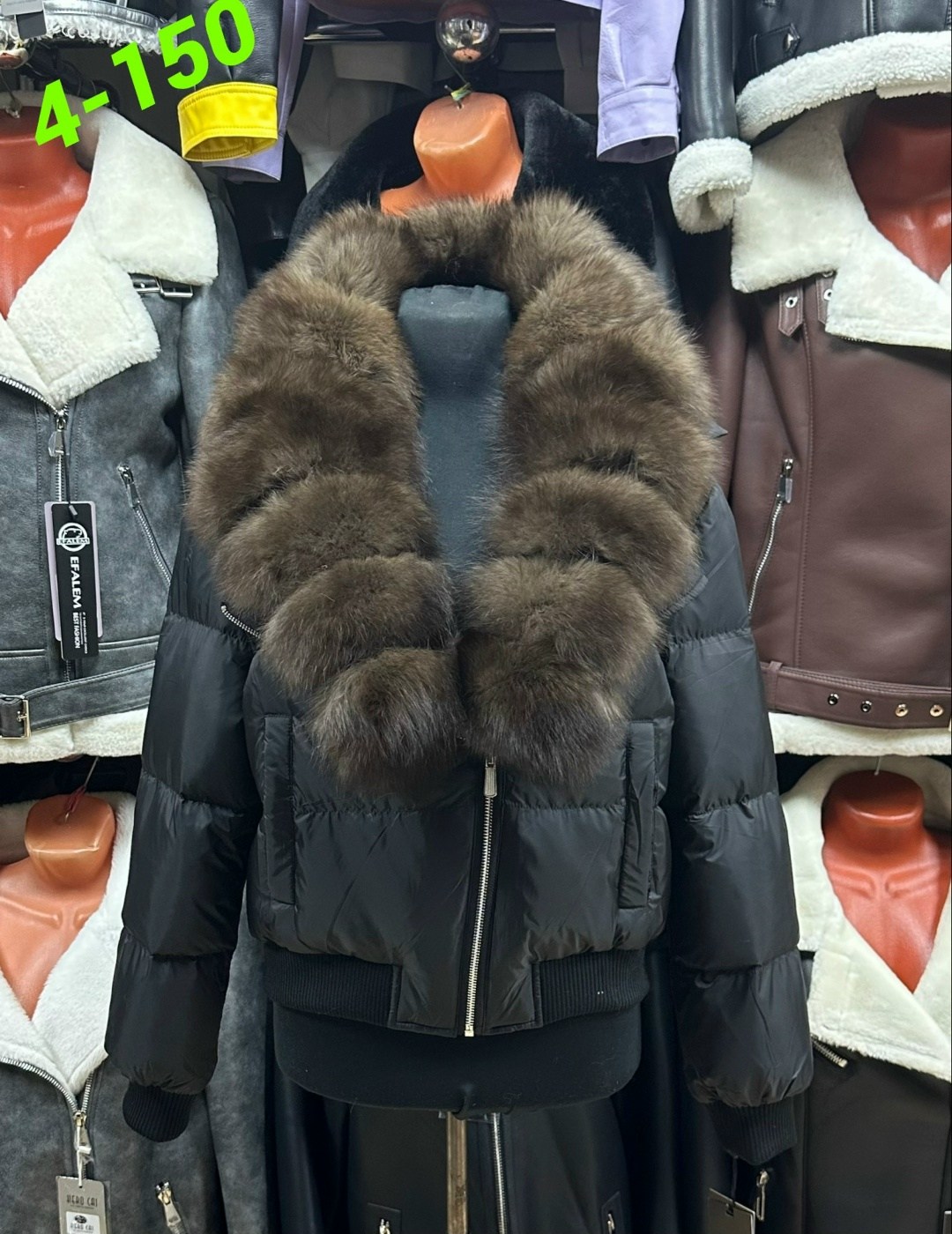 пуховик из натурального меха bshop dress 452168980,пуховик с натуральным мехом,пуховик женский с натуральным мехом,куртка-бомбер с натуральным мехом песца,пуховик женский